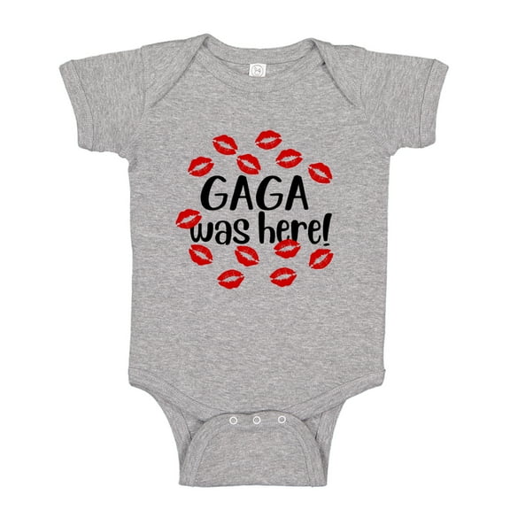 Gaga Was Here Baby Bodysuit One Piece NB Athletic Heather