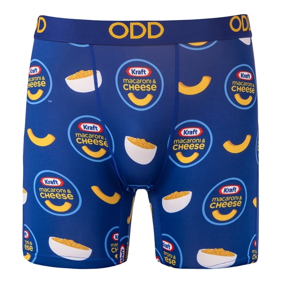 Odd Sox Kraft Mac and Cheese Men’s Novelty Boxer Briefs Funny Food Graphic Underwear -Unisex Size