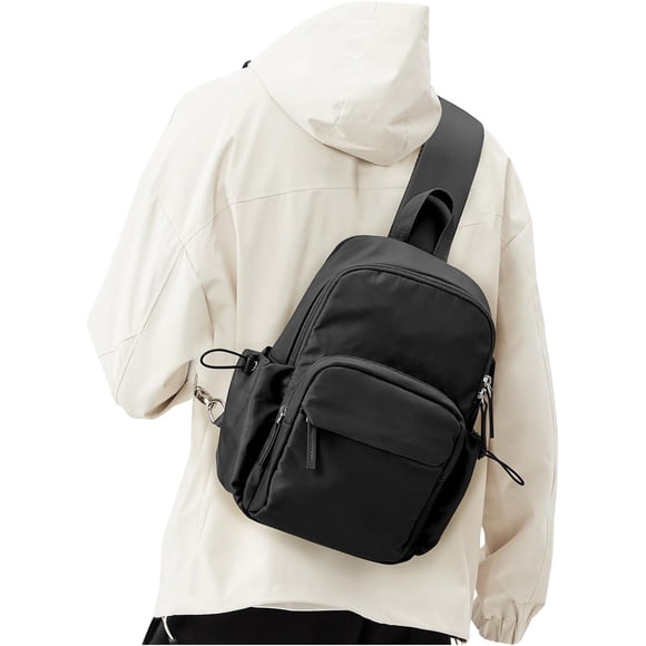 TEMOGU-CrossBody bag Sling Bags for Men Women Shoulder Backpack Water Resistant Casual Daypacks for Hiking Travel Cycling Sport