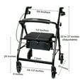 thumbnail image 3 of McKesson Folding Rollator, Lightweight Aluminum, 300 Pound Weight Capacity, 1 Ct, 3 of 12