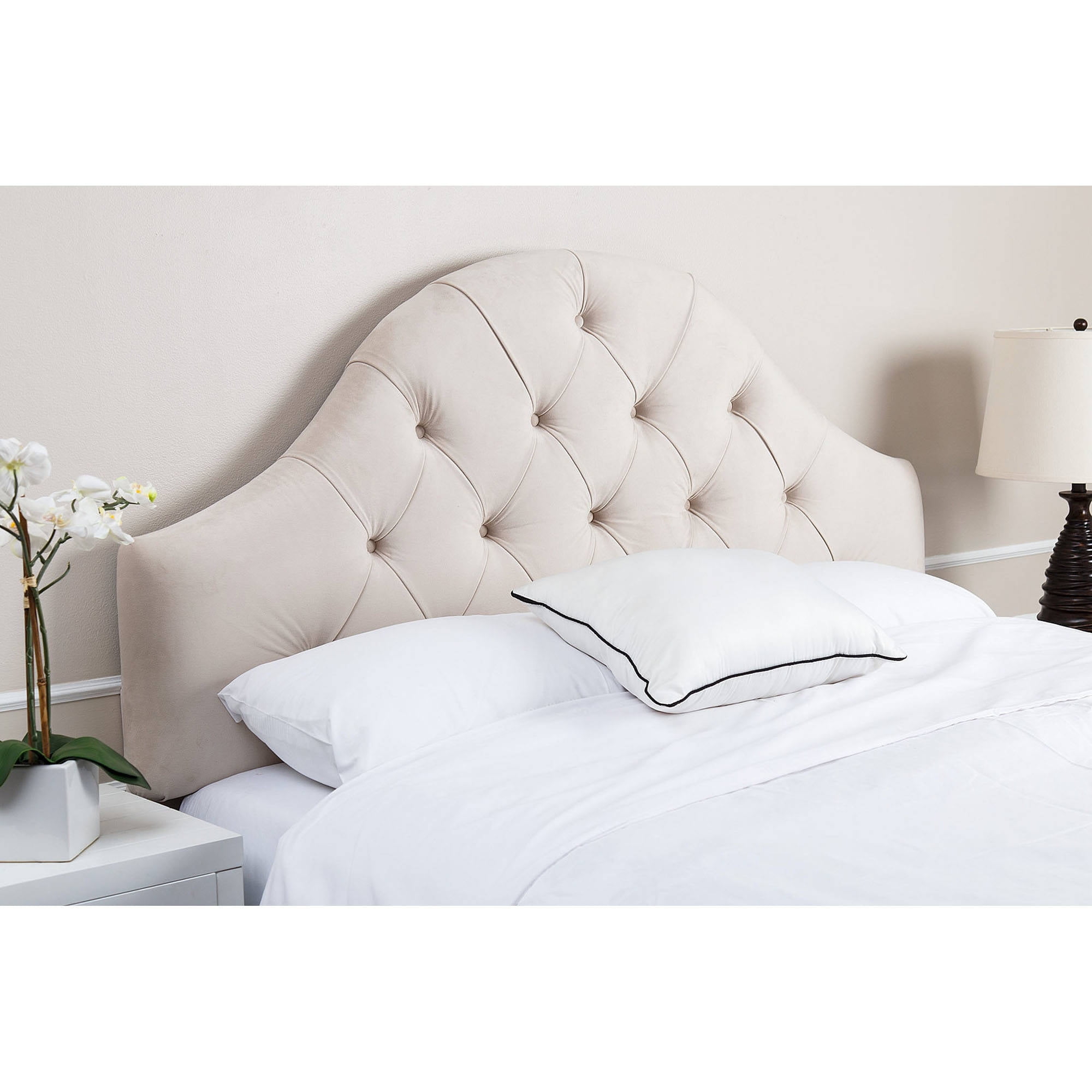 Devon & Claire Belby Tufted Arch Velvet Headboard, Multiple Colors