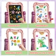 thumbnail image 4 of JoyStone Easel for Kids with Magnetic White Board & Chalk Board, 4 in 1 Double Sided Kids Art Easel, Adjustable Standing Toddler Easel with Magnetic Letters & Numbers, Gifts for Kids(Pink), 4 of 8