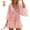 Pink, variant on Women's Lace Crochet Romper Dress,Batwing Sleeve Backless Ruffle Dresses,Buttons Down Swing Beach Dress