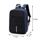 thumbnail image 3 of Backpack travel flight 15.6 laptop, fits 15.6 inch, USB charging port, lightweight foldable, durable polyester, for office use, laptop bag, travel gear, business backpack, portable storage,, 3 of 9