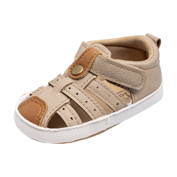 Zanarzt Sandals Baby Girl Baby Boy Girl Closed Toe Summer Sandals Lightweight Shoes Infant Non-Slip First Walking Sneakers Khaki,US 3