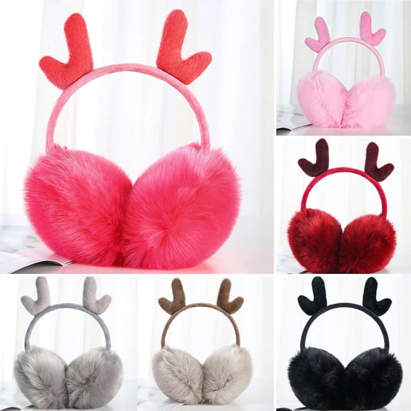 Unisex Warm Faux Furry Winter Outdoor EarMuffs Foldable Ear Warmer