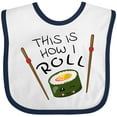 thumbnail image 3 of Inktastic This is How I Roll Cute Sushi Boys or Girls Baby Bib, 3 of 4