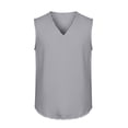 thumbnail image 6 of USNSM Linen T Shirts for Men Lightweight Breathable Short Sleeve V Neck T-Shirts Vintage Loose Fit Summer Casual Beach Tee Tops Gray S, 6 of 7