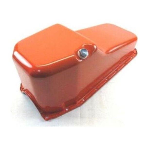 Steel Stock Oil Pan with Passenger Side Dipstick for 19801985 SB Chevy