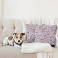 thumbnail image 4 of Ambesonne Tea Party Throw Pillow Cover 2 Pack, Teapots Cups Art Drawing, 20", Lilac Pink Coral, 4 of 5