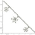 thumbnail image 5 of Sterling Silver Diamond-Cut Snowflake Bracelet Made In India qg3006-7.5, 5 of 5