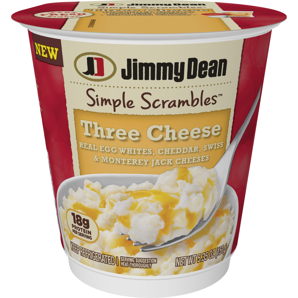 Jimmy Dean Simple Scrambles® Three Cheese Quick Breakfast Cup with Real Egg Whites, Cheddar