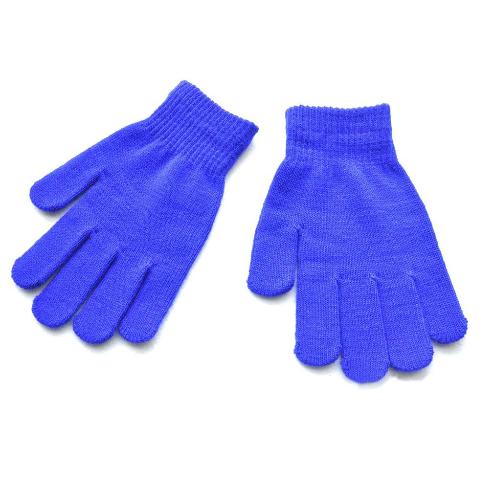 KIDS Magic Gloves Pair Winter Warm Girls Boys Stretch Black Soft Children Unisex 