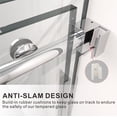 thumbnail image 7 of UKS04-50-55 Inch x 80 Inch Sliding Frameless Shower Door, 3/8" Tempered Glass with Easy-Cleaning Coating, Stainless Steel Rollers & SGCC-Certified Stability, 7 of 7