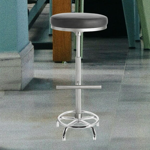 Worgeous Swivel Barstool 1Pcs in Silver Aluminium Alloy 13.8x13.8in Round for General Users