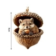 thumbnail image 3 of Sleeping Forest Animal Ornament, Acorn Christmas Tree Decor, Three Dimensional Sleeping Woodland Creature NestLED in A Textured Acorn, Sculpted Resin with DetaiLED Seasonal Styling, 3 of 8