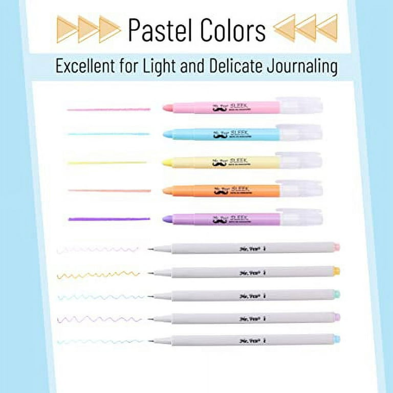  Mr. Pen- Fineliner Pastel Pens, 12 Pack, Pastel