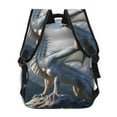 thumbnail image 3 of Haiem Mountain White Dragon Printed School Backpack,Casual Travel Lightweight Backpack,Durable Comfortable Multifunctional Backpack,Laptop Backpack, 3 of 5