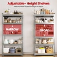 thumbnail image 6 of Yaheetech 5 Tiers Boltless Storage Shelf Goods Rack for Home Warehouse, Silver, 6 of 7