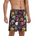 thumbnail image 2 of Sikiie Halloween Skeleton Mens Pajama Shorts, Lightweight Lounge Pant with Pockets Soft Sleep Pj Shorts for MenXX-Large, 2 of 6
