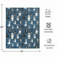 thumbnail image 3 of Mainstays Cozy Blue Dogs Plush Throw Blanket 50" x 60" All Ages, 3 of 5