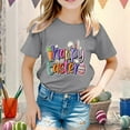 thumbnail image 2 of Easter Shirts for Girls Size 6 Kid Girls Easter Cute Graphic Round Neck Short Sleeve Tee Summer Casual T Shirt,10-11 Years,Y1-Grey, 2 of 4
