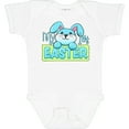 thumbnail image 3 of Inktastic My First Easter Cuddly Blue Bunny Boys or Girls Baby Bodysuit, 3 of 5