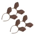 thumbnail image 4 of KAKOWELY 4 diademas de orejas de canguro de peluche para disfraz de cosplay, suministros para fiesta de Halloween (marrón), 4 of 5