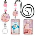 thumbnail image 4 of Portable Beaded Lanyard With ID Holder Transparent Adjustable Rounded Corner Design Easy Loading Ideal For Business, 4 of 8