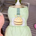 thumbnail image 6 of Dog Dress for Small Dogs Cartoon Cute Outerdoor Clothes with Leash Ring Warm Coat Clothes Spring Clothes,Green,XXL, 6 of 6