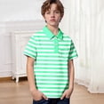 thumbnail image 4 of Glisme Boys Graphic Tees Boys Striped Long Sleeve Shirt Casual Crewneck Knit Top For Kids Soft Blend Tee With Comfort Fit Green T-Shirt Size 13-14 Years, 4 of 4
