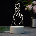 thumbnail image 1 of LNGOOR Fall 3D USB Acrylic Night Light LED Table Desk Bedroom Decor Gift Warm White Lamp Home Essential on Clearance, 1 of 2