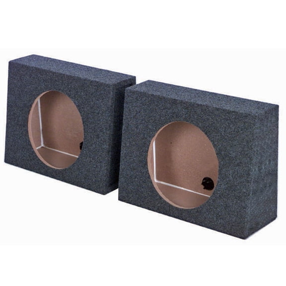 QPower QTW10 Single10" Sealed Car Audio Subwoofer Sub Box Enclosures 2 Pack