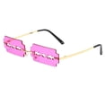 thumbnail image 1 of de hoja de afeitar de moda para hombres y mujeres Dorado Morado Colcomx Gafas de sol divertidas, 1 of 3