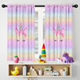 thumbnail image 5 of Blackout Kids Curtains,Rainbow Stripe Unicorn Pattern Childrens Insulated Curtains Set Of 2,Bedroom Essentials,Toddler Room Decor 42"x54", 5 of 5