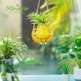 thumbnail image 2 of Blosmon Hanging Swing Planter for Indoor Plant - Cute Outdoor Swinging Succulent Pot with Smiley Face - Small Ceramic Wall Planters for Live Pearls Plants, 2 of 7