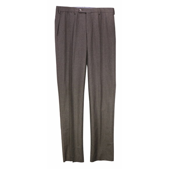 Vigano Men's Brown 1959 Collection Wool Dress Pants - 36