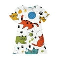 thumbnail image 3 of RXIRUCGD 2025 Vêtements d'Été pour Enfants 3-12 Ans Mode Imprimée Pyjama Rêveur Mi-Mollet Chemise de Nuit, 3 of 5