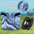 thumbnail image 6 of Haosy Blue Black White Marble Golf Mallet Putter Cover Strong Magnetic Leather Golf Club Headcover Closure, 6 of 7