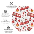 thumbnail image 4 of Balery 6 Pcs Fire Truckleather Coasters Set, Drink Table Cup Coasters For Living Room Kitchen Coffee Decor, 4 of 9