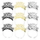 thumbnail image 1 of 9pcs Feliz año nuevo Bandas para el cabello Aros para el cabello únicos Tocado Accesorios para el cabello Favores de fiesta Suministros para el festival (dorado + plateado + negro), 1 of 5