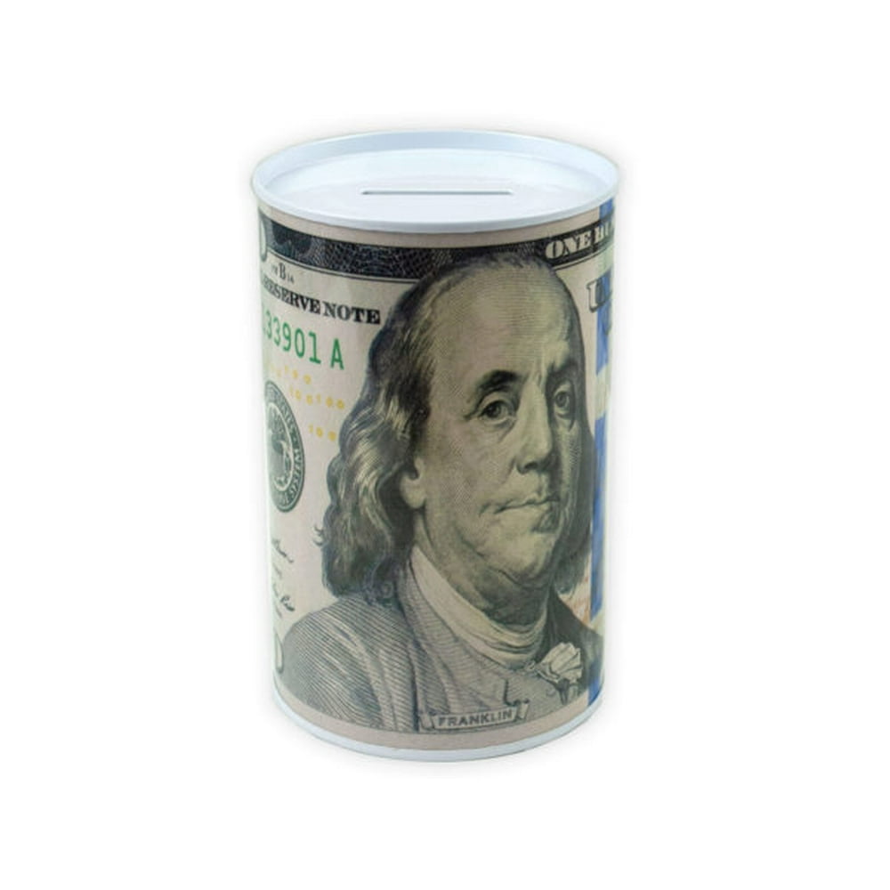 (pack of 48) 100 Dollar Bill Tin Money Bank by bulk buys