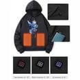 thumbnail image 5 of Gamivast Heated Sweatshirts for Men and Women Hooded 5 Heating Areas and 3-levels Pullover with Pocket Butterflies Printed Washable Hoodies Hiking Outerwear no Power Bank, 5 of 5
