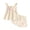 Beige, variant on Toddler Baby Girl Outfits Floral Summer Clothes Infant Spring Waffle Short Sleeve Shirt Tops Cute Shorts Set(Yellow,18-24 Months)
