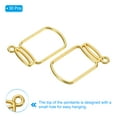 thumbnail image 3 of Uxcell Bottle Shape Alloy Open Back Bezel Pendants DIY Hollow Frame, Gold Tone 30 Pack, 3 of 5