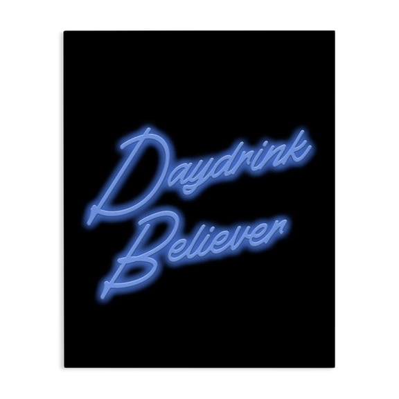 Stupell Industries Eclectic Neon Daydrink Believer Phrase Canvas Art, 16 x 20, by House of Lulu