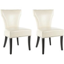 SAFAVIEH Jappic Glam Upholstered Curved Side Chair, Set of 2