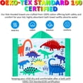 thumbnail image 2 of Kids Bath Towels, Kids Towel Girls Boys Hooded Beach,Bathroom,Pool Swim Towels Large Size Ultra Absorbent Cute Dinosaur Full Vitality 100% Cotton Wearable Wrap for Child, 2 of 4
