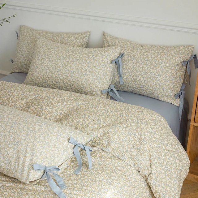 Afralia™ Juego de Cama de Algodón Floral - Tallas Individual a King - Funda Nórdica, Sábana,