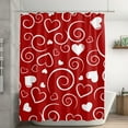 thumbnail image 4 of Valentines Day Shower Curtain Waterproof Shower Curtain for Bathroom Love Xmas Farmhouse Holiday Bathroom Decor 72x72 Inches,Weighted Hem with 12 Hooks Home Bathtub Decoration, 4 of 6
